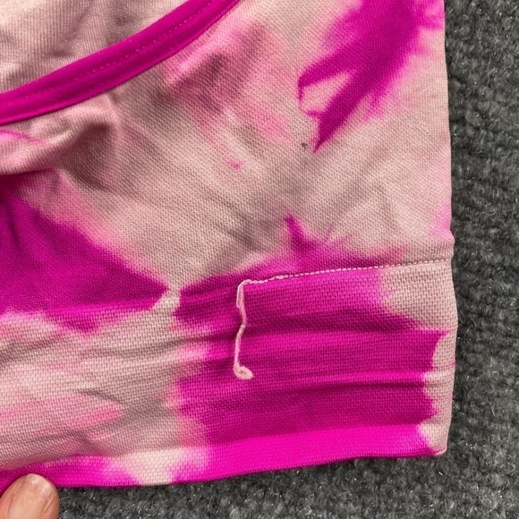 PINK by Victoria’s Secret Seamless lightly lined sports Bra pink Tye dye Medium - Picture 4 of 10